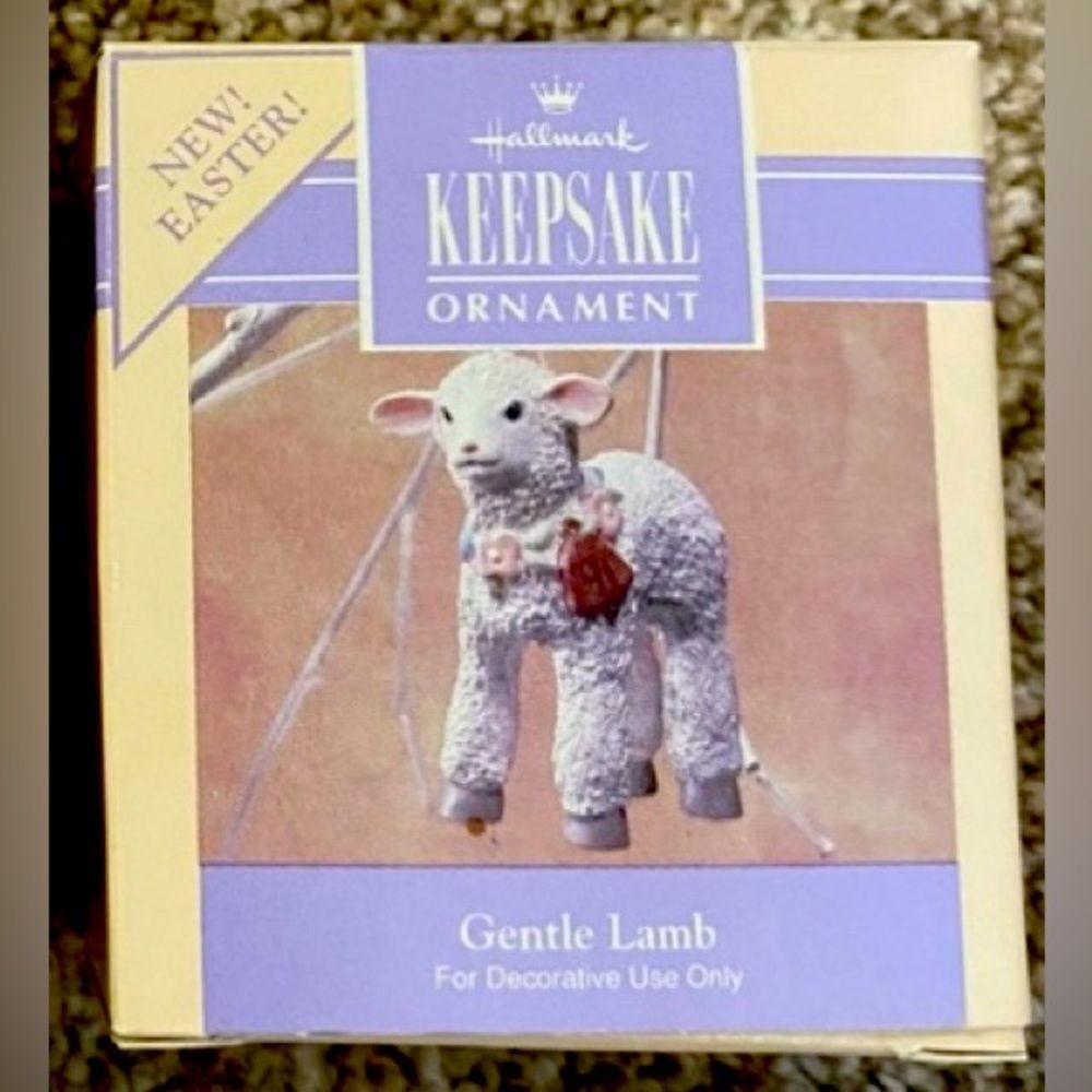 Easter Hallmark Keepsake 90s Ornament Vintage 1991 Gentle Lamb